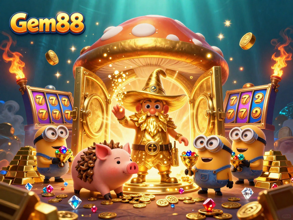 Experience Gem88's magical world with golden treasures and thrilling slots adventures.