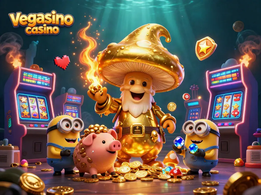 Experience thrilling gaming at vegasino casino with colorful slots and magical characters.